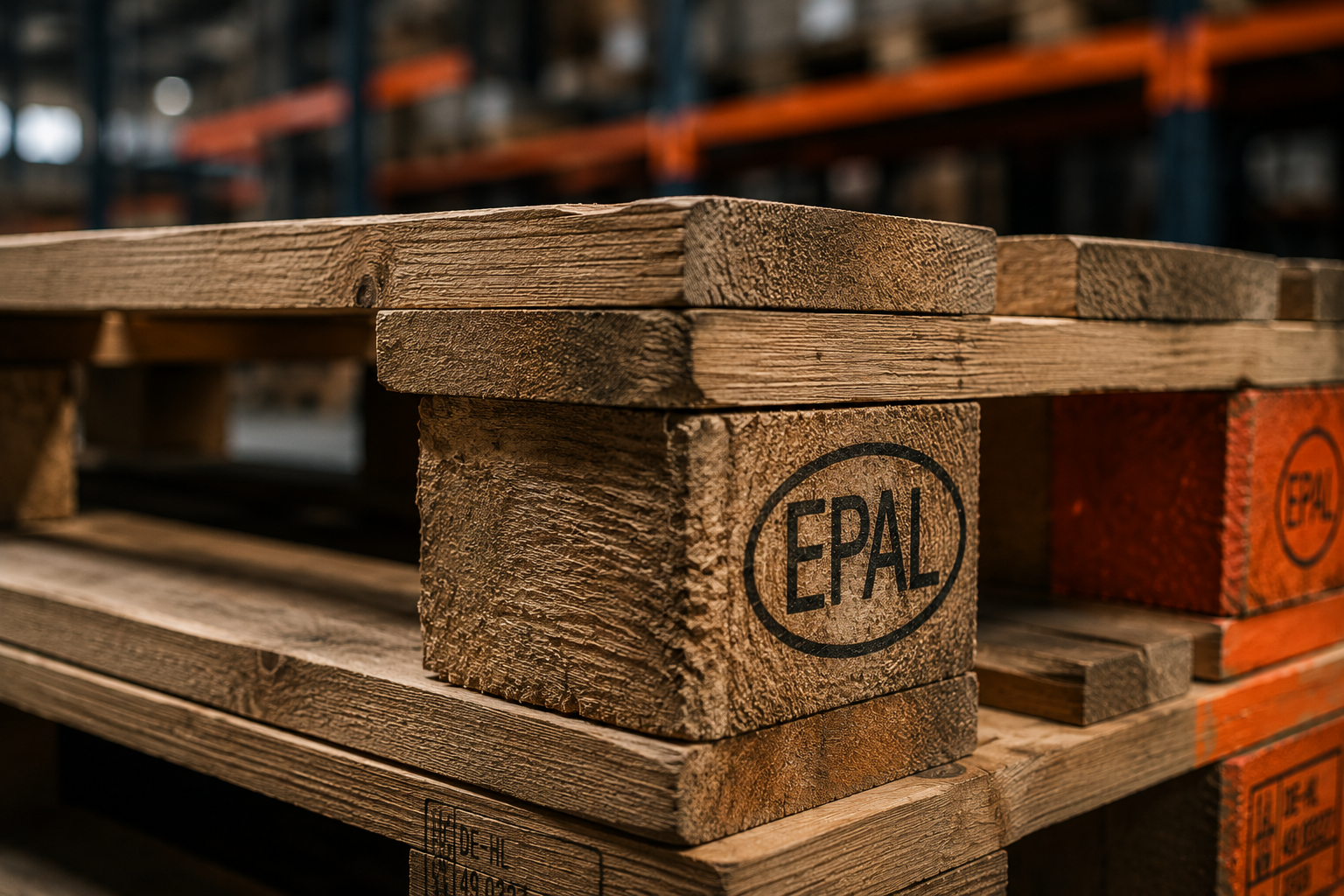 Tarimas de madera recicladas y restauradas listas para reutilización